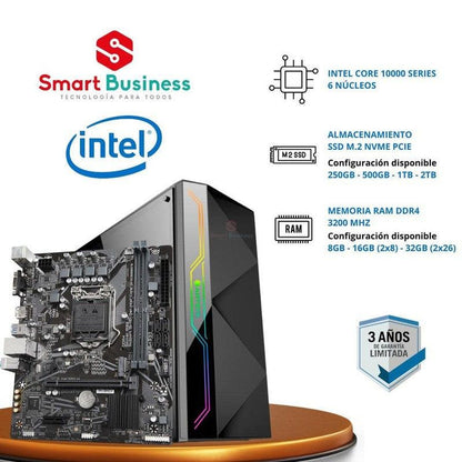 Computadora Intel Core I5-10 Gen, 8GB (1x8) - 250GB M.2 NVMe - SMART BUSINESS